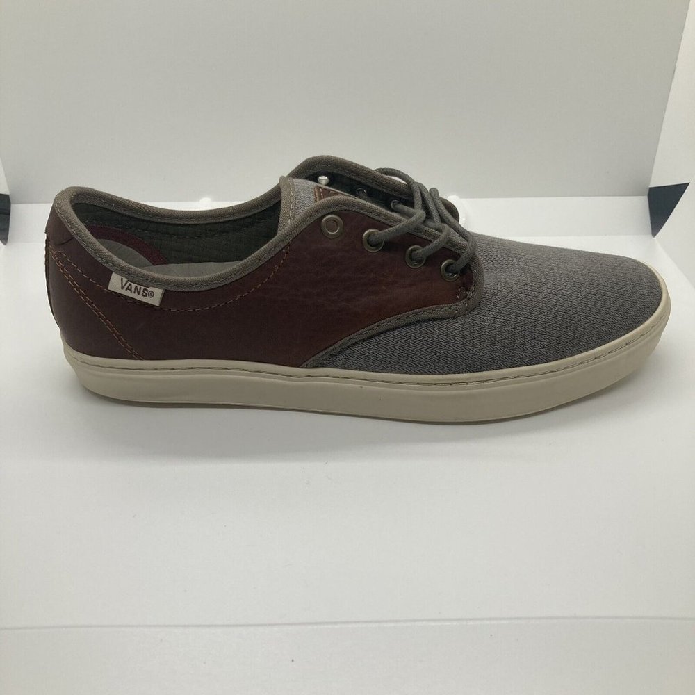 Vans Men’s OTW Shoes Gray Brown Leather Canvas Size 7.5